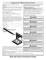 Предварительный просмотр 2 страницы Dacor Renaissance RNO127 Use And Care Manual