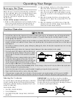 Preview for 10 page of Dacor Renaissance RNRP36GCLP Use And Care Manual