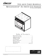 Dacor Renaissance RNRP36GSNGH Use And Care Manual preview