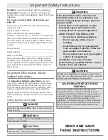 Preview for 3 page of Dacor Renaissance RNRP48GS Use And Care Manual