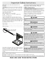 Предварительный просмотр 2 страницы Dacor Renaissance RO130 Use And Care Manual