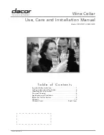 Preview for 1 page of Dacor RNF241WCL Use & Care And Installation Manual