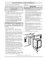 Предварительный просмотр 9 страницы Dacor RNF241WCL Use & Care And Installation Manual