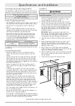 Предварительный просмотр 9 страницы Dacor RNF242WCL Use & Care And Installation Manual