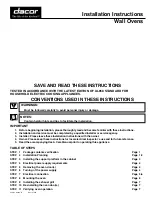 Preview for 1 page of Dacor Wall Ovens Installation Instructions Manual