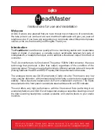 Preview for 2 page of Dacs HeadMaster User Manual