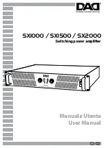 DAD SX Series User Manual предпросмотр