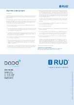 Предварительный просмотр 8 страницы DADO RUD Series Fitting And Maintenance Instructions