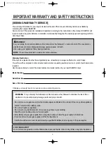 Preview for 2 page of DAEWOO ELECTRONICS DWR-WE3011WW DWR-WE3011RR DWR-WG3011WW DWR-WG3011RR DWR-WE31WW Manual