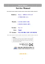 Предварительный просмотр 1 страницы DAEWOO ELECTRONICS E1032D Service Manual