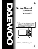 DAEWOO ELECTRONICS KOG-3667OS Service Manual preview