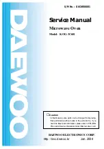 Предварительный просмотр 1 страницы DAEWOO ELECTRONICS KOG-3C6R Service Manual