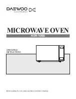 Preview for 1 page of DAEWOO ELECTRONICS KOR-1DES Operating Instructions Manual