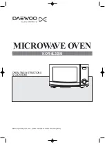 DAEWOO ELECTRONICS KOR-8L3BM Operating Instructions & Cook Book preview