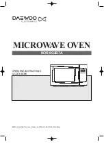 DAEWOO ELECTRONICS KOR-9G2B7A Operating Instructions & Cook Book preview