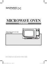 Preview for 1 page of DAEWOO ELECTRONICS KOR-9GGEB Operating Instructions & Cook Book