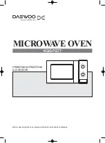 DAEWOO ELECTRONICS KQG-7G77 Operating Instructions Manual preview