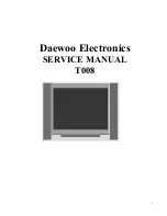 Preview for 1 page of DAEWOO ELECTRONICS T008 Service Manual