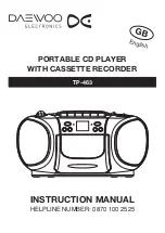 DAEWOO ELECTRONICS TP-463 Instruction Manual preview