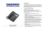 Daewoo International DTC-750 User Manual preview