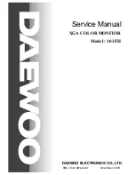 Preview for 1 page of Daewoo 103FH Service Manual