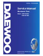 Preview for 1 page of Daewoo 181GOA0A Service Manual