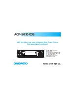 Preview for 1 page of Daewoo ACP-5030RDS Instruction Manual