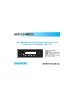 Preview for 1 page of Daewoo ACP-5040RDS Instruction Manual