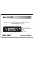 Daewoo AKL-3010RC Instruction Manual preview