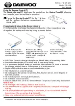 Предварительный просмотр 9 страницы Daewoo BLADELESS FAN & HEATER User Manual