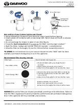 Предварительный просмотр 7 страницы Daewoo Cyclone Lyte User Manual