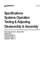 Daewoo D20-2 Specifications Systems Operation Testing & Adjusting Disassembly & Assembly preview