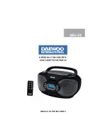 Daewoo DBU-34 User Manual preview