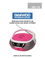 Daewoo DBU-59 User Manual preview