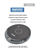 Daewoo DDM-54 User Manual preview