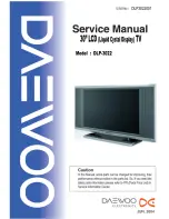 Daewoo DLP-3022 Service Manual preview