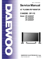 Preview for 1 page of Daewoo DP-42GM Service Manual