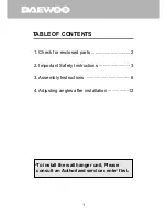 Preview for 2 page of Daewoo DP-HG10 Instruction Manual