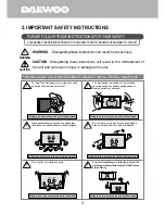 Preview for 4 page of Daewoo DP-HG10 Instruction Manual