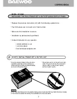 Preview for 8 page of Daewoo DP-HG22 Instruction Manual