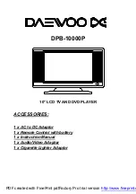 Preview for 1 page of Daewoo DPB-10000P Instruction Manual