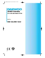 Предварительный просмотр 1 страницы Daewoo DSB-122L Owner'S Manual