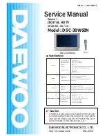 Preview for 1 page of Daewoo DSC-30W60N Service Manual