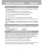 Preview for 4 page of Daewoo DSD-9230E Instruction Manual