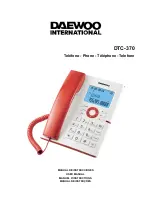 Предварительный просмотр 1 страницы Daewoo DTC-370 User Manual