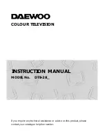 Daewoo DTE-28 Series Instruction Manual preview