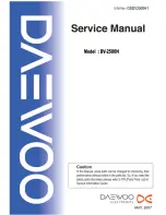 Предварительный просмотр 1 страницы Daewoo DV-2500H Service Manual