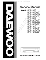 Daewoo DVR-1181 D(BB) Service Manual preview