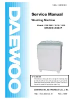 Preview for 1 page of Daewoo DW-2500 Service Manual