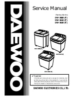 Daewoo DW-3600 Service Manual preview